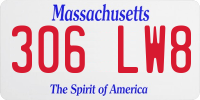 MA license plate 306LW8