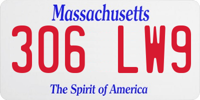 MA license plate 306LW9
