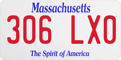 MA license plate 306LX0