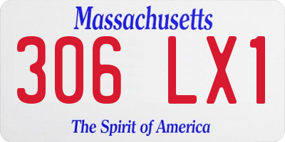 MA license plate 306LX1