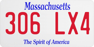 MA license plate 306LX4