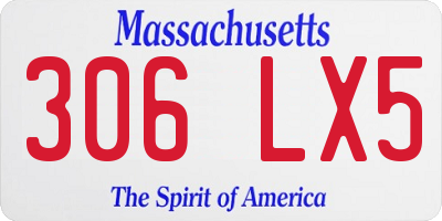 MA license plate 306LX5