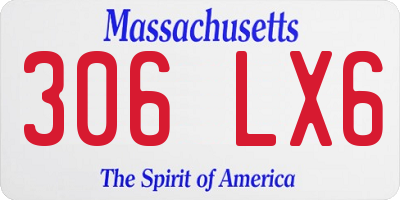 MA license plate 306LX6