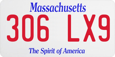 MA license plate 306LX9