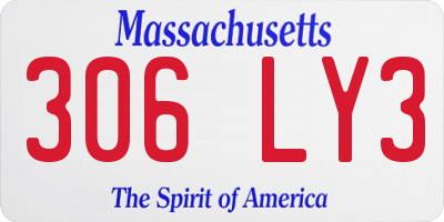 MA license plate 306LY3