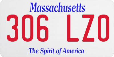MA license plate 306LZ0