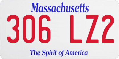 MA license plate 306LZ2