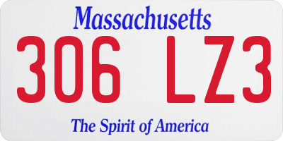 MA license plate 306LZ3
