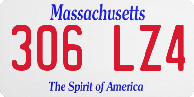 MA license plate 306LZ4