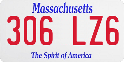 MA license plate 306LZ6