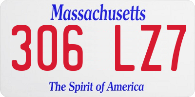MA license plate 306LZ7
