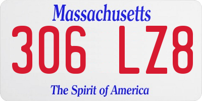 MA license plate 306LZ8