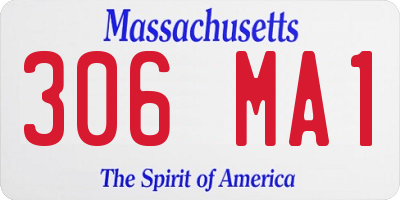 MA license plate 306MA1