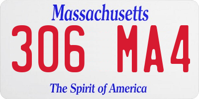 MA license plate 306MA4