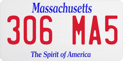 MA license plate 306MA5