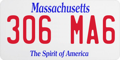 MA license plate 306MA6
