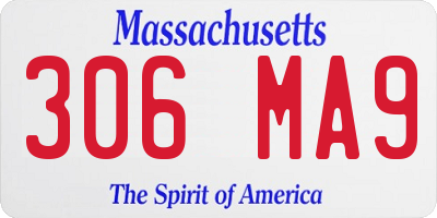 MA license plate 306MA9