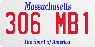 MA license plate 306MB1