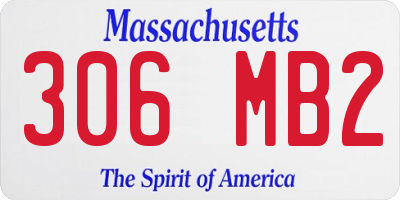 MA license plate 306MB2