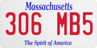 MA license plate 306MB5