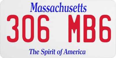 MA license plate 306MB6