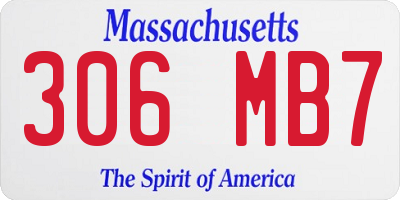MA license plate 306MB7