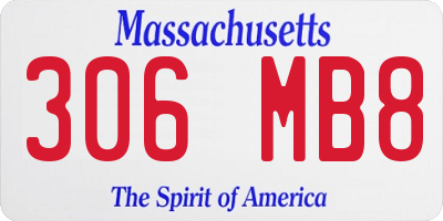MA license plate 306MB8