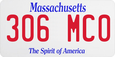MA license plate 306MC0