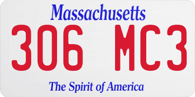 MA license plate 306MC3