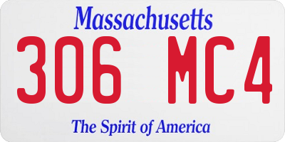 MA license plate 306MC4