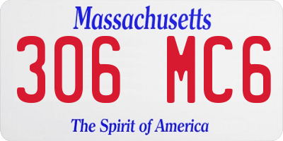 MA license plate 306MC6