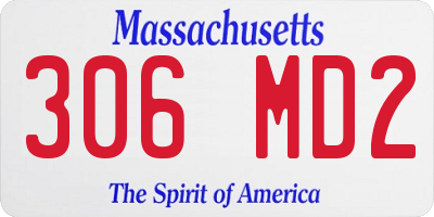 MA license plate 306MD2