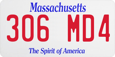 MA license plate 306MD4