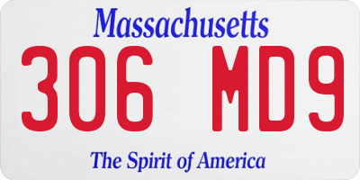 MA license plate 306MD9