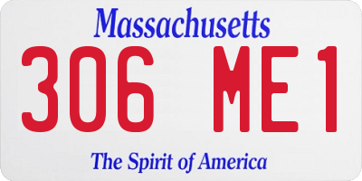 MA license plate 306ME1