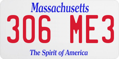 MA license plate 306ME3