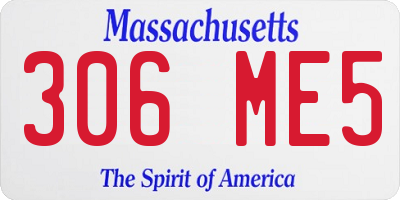 MA license plate 306ME5