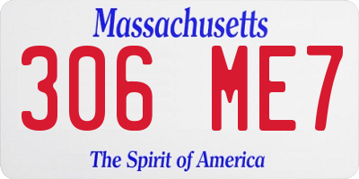 MA license plate 306ME7