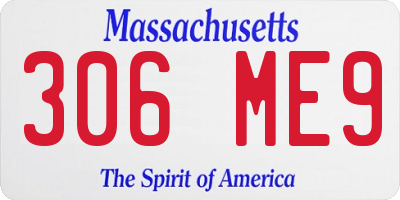 MA license plate 306ME9
