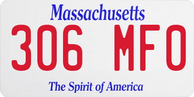 MA license plate 306MF0