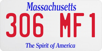 MA license plate 306MF1
