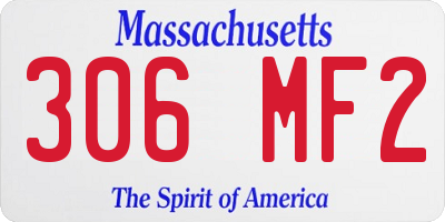 MA license plate 306MF2