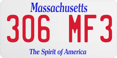 MA license plate 306MF3