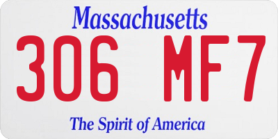 MA license plate 306MF7