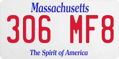 MA license plate 306MF8