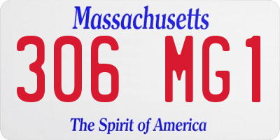 MA license plate 306MG1
