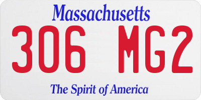 MA license plate 306MG2
