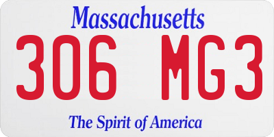 MA license plate 306MG3