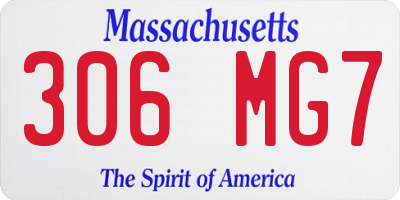 MA license plate 306MG7