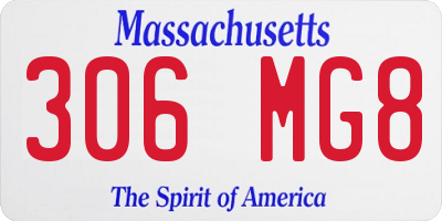 MA license plate 306MG8